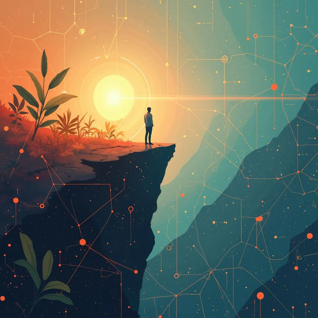 Concept visuel de la vision éco-futuriste du coaching